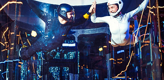 Полёт в аэротрубе 